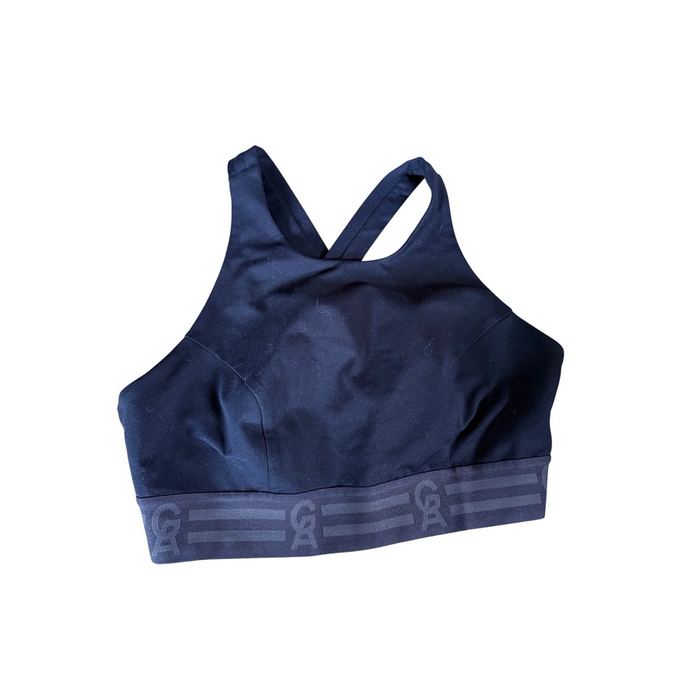 Good American Icon sports bra black and grey workout‎ running sports active wear